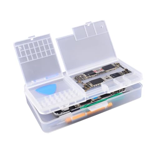 HZY SS-001A Mini Tool Box, Portable Multi-function Mobile Phone Motherboard Storage Box Durable Plastic Organizer Container Screw Organizer For Nuts, Bolts, Screws, Nails, Small Hardware - style: SS-001A Mini Tool Box