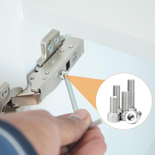 842 Pcs Metric Screws Assortment Kit, M2.5 Screw Kit, Small Assorted Nuts and Bolts Assortment Kits, Stainless Steel Hex Socket Button Head Screw & Hex Socket Head Screw Set with Washers + Wrenches - size: M2.5-842Pcs
