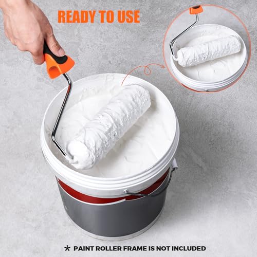 2pcs 9" Drywall Compound Roller Covers, Shed-Resistant Drywall Mud Roller - color: 2pcs
