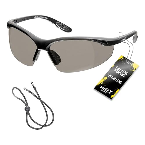 voltX CONSTRUCTOR Smoke Full Lens Reading Safety Glasses +2.0 Dioptre - color: Smoke, size: +2.0 Dioptre