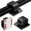 40Pack Large Cable Clips, Adhesive Wire Holders for Desk Wall, Black - color: Black