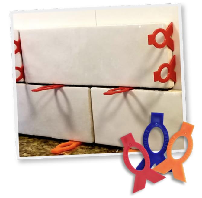 MusselBound® 54-pack Wall Tile Spacer Kit (1/6", 1/32", 1/8"), Easy & Quick uniform tile spacing