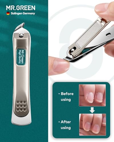 MR.GREEN 12-in-1 Manicure & Pedicure Set – Professional German Stainless Steel Nail Clippers,Cuticle Tools & Nail Care Kit, Travel Grooming Kit for Men & Women with Leather Case (Caramel Brown) - color: Orange