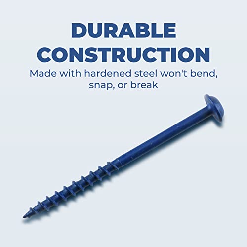 Kreg Blue-Kote Pocket-Hole Screws, SML-C250B-250, 250 Count, 2-1/2 Inch