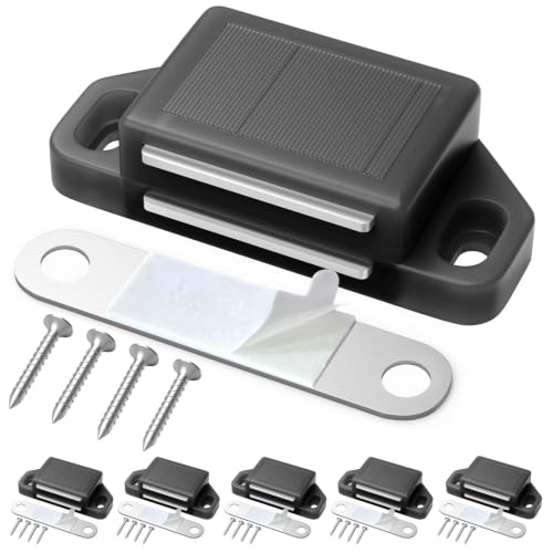 Tonitrui Cabinet Magnetic Catch Door Latch 25LB for Kitchen Drawer Magnets to Stay Closed Magnetic Catch Closet for Drawer（Black 6 Pack） - color: Black, size: 6 Pack