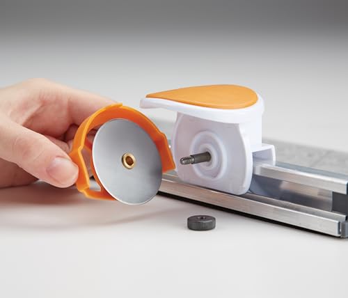 Fiskars 6" x 24" 2-in-1 Rotary Cutter for Fabric & Sewing Ruler - size: 24" x 6"