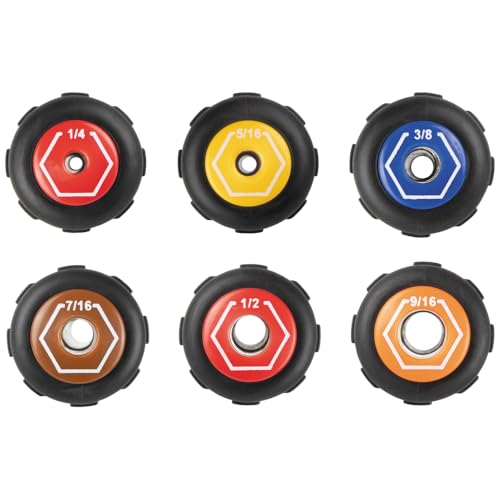 Klein Tools 654916 Heavy-Duty Hollow Shaft Nut Driver, Color-Coded 9/16-Inch Hex, Pass Through Design, 6-Point Socket, and Cushion-Grip Handle - size: 9/16-Inch