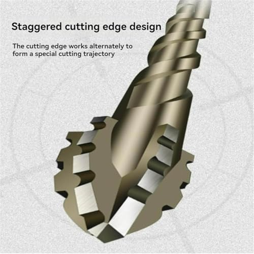 Four Blade Serrated Eccentric Drill Bit | TiN‑Coated High‑Hardness Wear‑Resistant Drill & Tap Combo | Universal Wood Plastic Masonry Concrete | Assorted Diameter Set (4+5+6+8+10) - color: 4+5+6+8+10