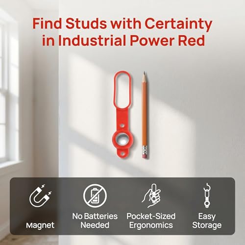 52300 Magnetic Stud Finder, 27 LBS Pull Power Battery-Free Wall Stud Scanner, Detects Wood & Metal Studs Through 5/8" Drywall, 3/4" Plywood, Ceramic Tile