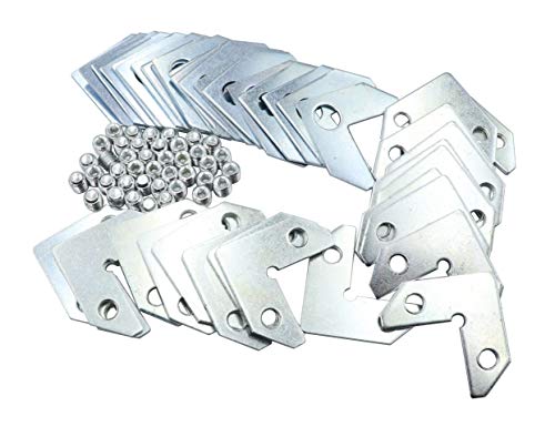 LBY 40pcs Picture Frame L Shape Angle Bracket Flat Plate Fastener, Metal Picture Frame Hardware Corner Gasket, Corner Brace Joint Bracket Fastener, Joints Support Bracket, Silver