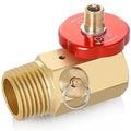 Hromee Air Tank Manifold Tool with Fill Port, Aluminum Shut Off Safety Valve and Relief Bypass 1/2" NPT Tank x 1/4" NPT Hose x 1/8" NPT Gauge for Air Compressor Portable Carry Tank - size: Air Tank Manifold Tool