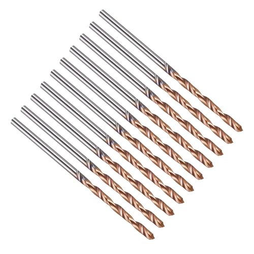 PATIKIL 1.5mm Drill Bit Carbide for Stainless Steel Hard Metal 130° 10 Pack - size: 1.5mm