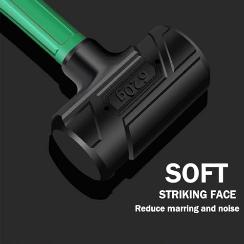 Dead Blow Hammer, Rubber Mallet with Non-Slip Grip, Marring Resistant (2LB) - size: 2LB