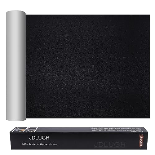 JDLUGH Sofa Leather Repair Patch Tape, Large Self Adhesive Couch, Car Seat, Office Chair, Leather Furniture, Vinyl Repair Patch Kit for Furniture (15x60 Inch, Black) - color: Black, size: 15x60 Inch