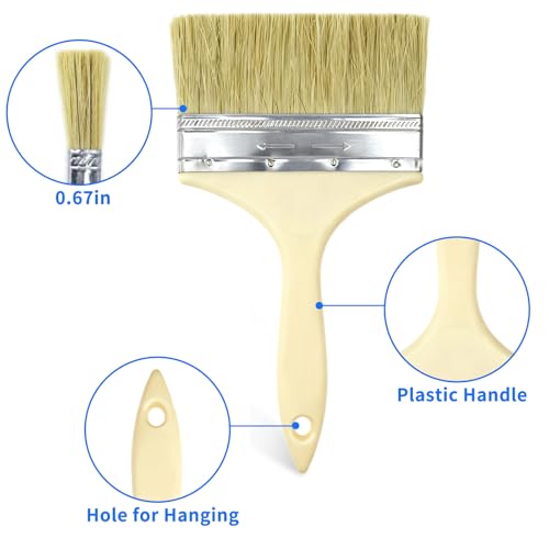 2 Pack 5-inch Deck Stain Brush - size: 2 Pack, 5”