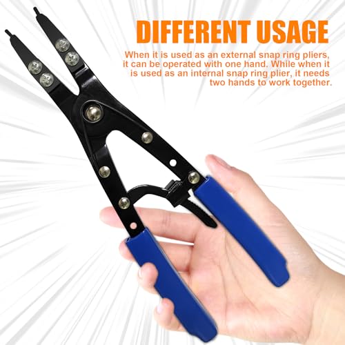 38700 Snap Ring Pliers External 10" Large Heavy Duty Ratchet Locking Design Anti-slip Circlip Pliers Blue Automotive Removal Tool Kit Compatible with Ford Super Duty Pickups 2007 and Newer (Blue) - color: Blue