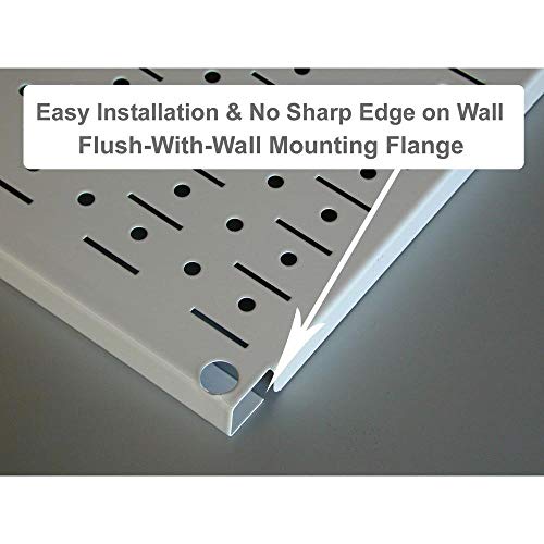 Wall Control 30-WRK-400WB Standard Workbench Metal Pegboard Tool Organizer,White/Black - color: White/Black