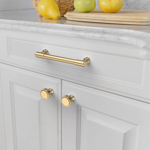 Amerdeco 10 Pack Champagne Bronze Cabinet Pulls 5 Inch(128mm) Hole Center Drawer Pulls Cabinet Hardware Kitchen Cabinet Handles for Bathroom ZH0075 - color: Champagne Bronze, size: 5"/128MM Hole Center