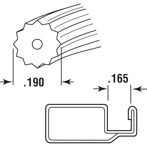 Prime-Line P 7525 Screen Retainer Spline, 0.195 In., 25 foot, Black (1 Roll) - size: 0.19