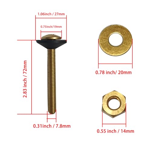 Tank to Bowl Mounting Kit Include Gasket - Compatible with Toto Drake Toilets Two Piece Model, Replacement Part 9BU024E and THU833-A