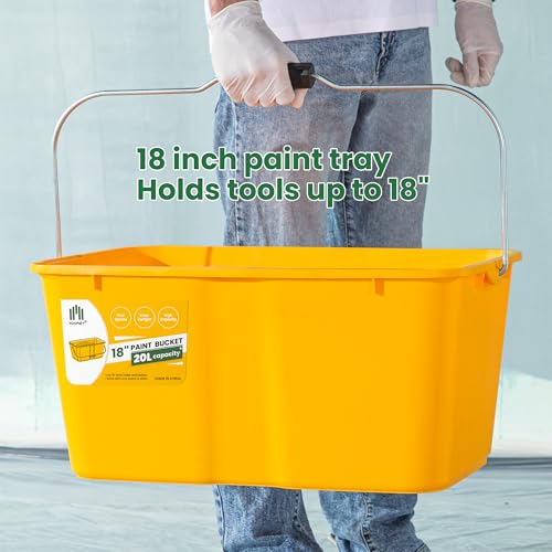 VOOMEY 18 Inch Paint Roller Kit with 3.3 FT Extension Pole - size: 23pc