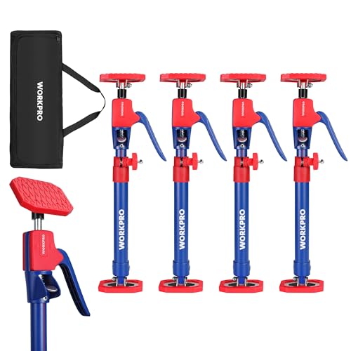 WORKPRO Cabinet Jacks, 18-1/2" to 29-1/2" Adjustable Support Pole, 4-Pack - size: Short-18.5"-29.5" 4PC