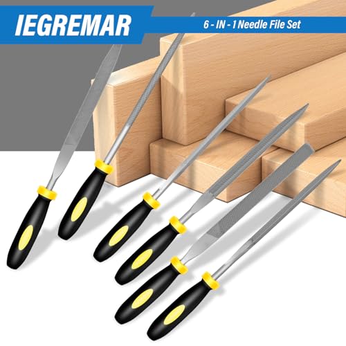 6PCS Metal Needle File Set, 6.3-Inch Mini Hand Files for precision repairs