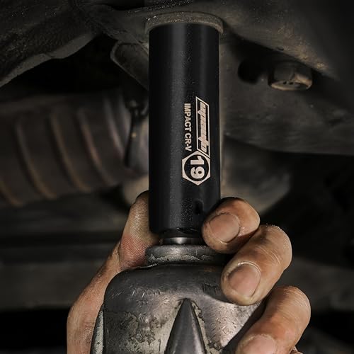 EPAuto 1/2-Inch Drive Metric Deep Impact Socket Set, 6 Points, 11 Sockets - color: Black
