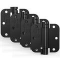 4 Pack 3.5 Inch Self Closing Door Hinges, Gloss Black - size: 3.5" (4 Pack)