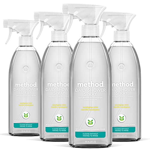 method Daily Shower Cleaner Spray, Eucalyptus Mint Scent, 28 fl oz, 4 Pack