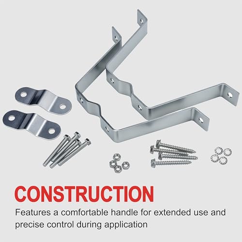 4” Heavy-Duty Wall Mount Pair with Brackets & Lag Bolts for TV Antenna Mast | 2 pack