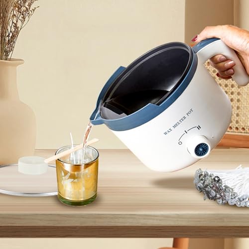 Ksedcon Electric Wax Melting Pot for Candle Making with Pouring Spout - size: wax melting pot kit 6pcs