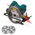 Enventor Circular Saw with Laser Guide, 2 Blades 7-1/4", 11A Corded Motor - size: 11A