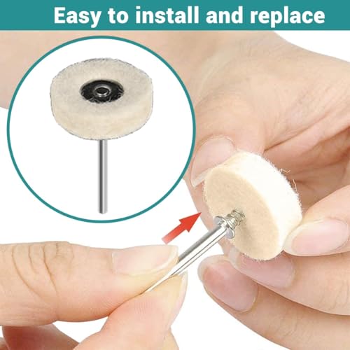 137PCS Buffing Wheel Polishing Kit Compatible with Dremel,Felt Wool Pad Set with Polish Compound,Rotary Tool Accessories with 1/8" Shank,Abrasive Wheel Buffing Polishing for Metal Polishing - color: 137PCS