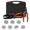 KF CPTEC Wire Crimper Kit 9PCS, AWG 22-2, Tool-Free Quick-Change Dies