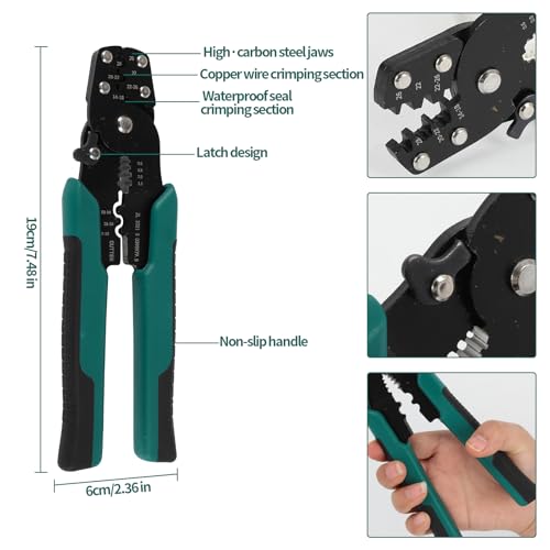 812Pcs Pin Connector Kit with Crimping Pliers - Terminal Pin 1/1.5/1.8/2/2.2/2.3/2.8/3.5mm Non-Insulated Plug Removal Male & Female Wire Pins - Automotive Car Electrical - size: 1.5mm, 1.8mm, 2mm, 2.2mm, 2.3mm, 2.8mm, 3.5mm