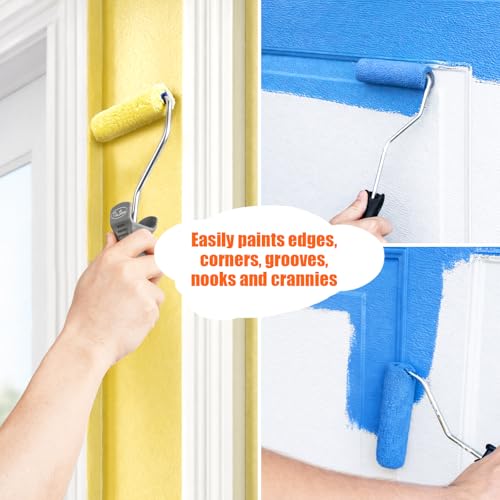 60pcs 4 Inch Microfiber Paint Roller Covers 1/3" Nap, Non-Shedding - color: 60pcs