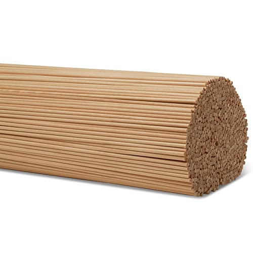 Dowel Rods Wood Sticks Wooden Dowel Rods 1/8 x 12 Inch Unfinished Hardwood Sticks for Crafts and DIYers 2500 Pieces by Woodpeckers - color: Pack of 2500, size: 1/8" x 12" Dowels