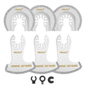 Oscillating Tool Blades, 6Pcs Diamond Carbide Multi Tool Blades for Grout Removal and Soft Tile Cut, Semi Circle Finger Segment Swing Grit Grout Oscillating Saw Blades - color: 6pcs set