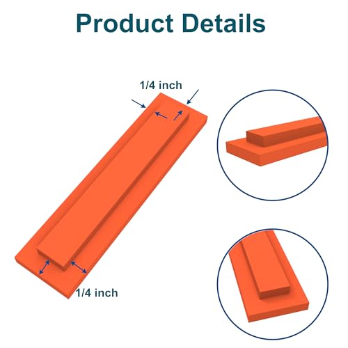 1/4" Trim Reveal Tool - Precision Trim Gauges - Non-Damaging Hard Plastic Door Reveal Marking Tools for Accurate Jamb Marking - Wood Reveal Spacing Tool (Orange) (Pack of 3) - size: 1/4 orange (Pack of 3)