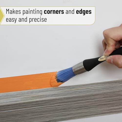 Bates- Trim Brush, 0.75 Inch, Edge Painting Tool, Trim Paint Brushes, Trimmer Edger, Trim Brush - color: Black-cream, size: 0.75 inch, 1 Pack