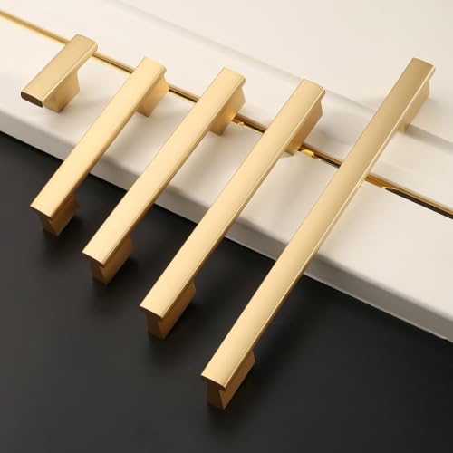 Asidrama 2 Pack Matte Champagne Gold Kitchen Cabinet Knobs Dresser Knobs Drawer Knobs Cabinet Hardware Zinc Knobs for Dresser Drawers - color: Gold, style: 2 Pack