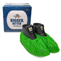 ShuBee Waterproof Shoe & Boot Covers Slip-Resistant Disposable for Plumbing Construction Floor Protection - 40 Pair - color: Waterproof Bright Green