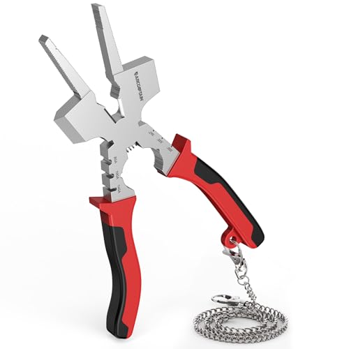 ARCCAPTAIN Measurable 8" Welding Pliers MIG Pliers with Rentention Chain - style: High-grade