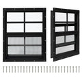 2 Pack Shed Windows, Chicken Coop Windows, 30" x 36" Black - color: Black, size: 30" x 36"