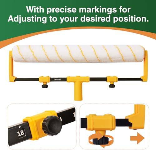 Voomey 18" Paint Roller Kit，10Pc Paint Roller Tray with Liner - size: 18" Paint Roller Kit & Extension Pole