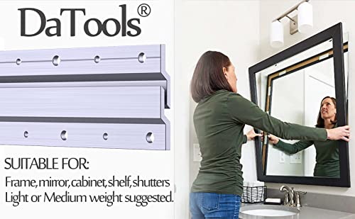 Z-Hanger Picture Hanging Kit 12 Inch - 2 Pairs - Z Bar Clips for Mirror Wall Frame Mounting Hardware,French Cleat Hangers 60 Lbs,Z Bracket Alloy Picture Hangers Kit for Headboard Cabinet,Art - size: 12 Inch 2 Pairs