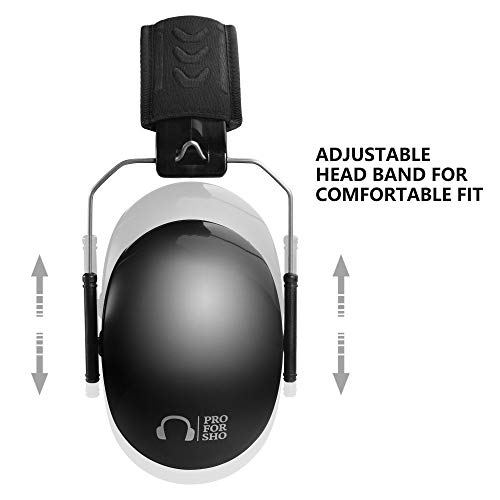 Pro For Sho All Terrain Safety Ear Protection - Larger Size Foldable Ear Muffs Lighter Weight & Maximum Hearing Protection