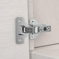 Chibery 50 Pack Half Overlay 3D Soft Close Concealed Hinge for Face Frame Door ＆ Frameless Door, Clip-on Plate, Self Closing Hidden Satin Nickel, 105° Open Angle Concealed Stainless Steel Hinges - size: Half Overlay