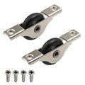 MroMax 2Pcs 29mm/1.14" Dia Screen Door Rollers Nylon Black Sliding Wheel Electroplating Sliding Wheel with Stainless Steel Shell for Garage Screen Door - color: 2 piece black wheel